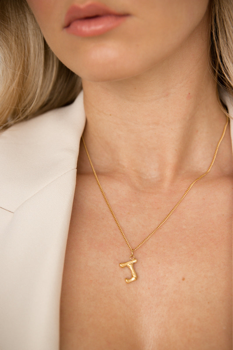 Bamboo Initial Necklace