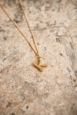 Bamboo Initial Necklace